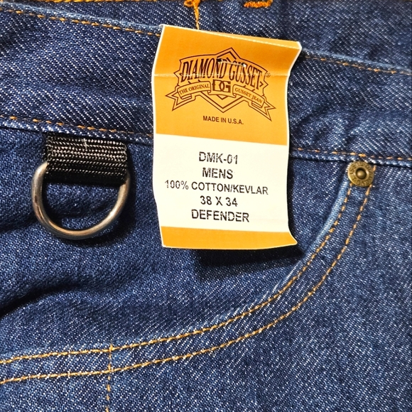 NEW Men's Gusset Defender Motorcycle Riding Jeans Size 38x34 Made in USA - Picture 6 of 11